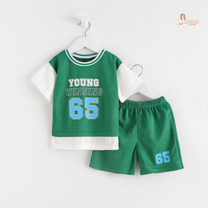 Ensembles de survêtements unisexes pour enfants, respirants, à taille élastique, couleur unie, séchage rapide, sportifs, pour la gym, le fitness et le basketball - Product Image 1