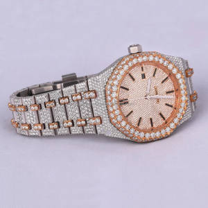 RB Gems Hip Hop IGI Certificado Nuevo Lujo Acero Inoxidable Solar Mecánico Cristal Dial VVS Moissanite Reloj Automático para Hombres - Product Image 3