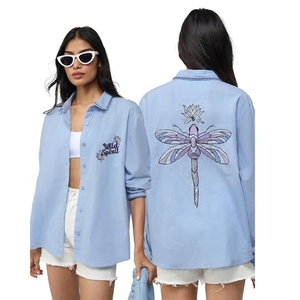 Camisa Oversize de Moda para Mujer, Camisa Larga Estilo Western para Mujer - Product Image 1