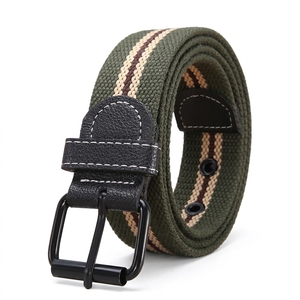 Cinturón de Nylon para Hombre y Mujer, Hebilla Doble de Aleación de Zinc, Ajustable, Tejido, Casual, para Jeans, Uso en Exteriores, Resistente - Product Image 2