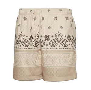 Shorts en maille pour homme avec impression par sublimation, 100% polyester, cordon de serrage, décontractés, respirants, pour l'été - Product Image 4