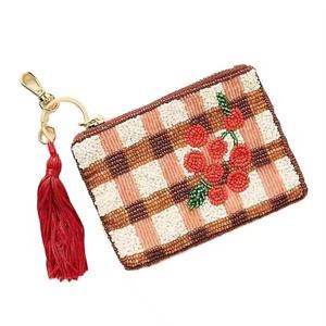 Monedero de Cuentas de Vidrio Bordado a Mano Clásico LOVEN, Bolsa de Maquillaje con Color Personalizado para Regalo de Boda, Cierre de Cremallera - Product Image 5