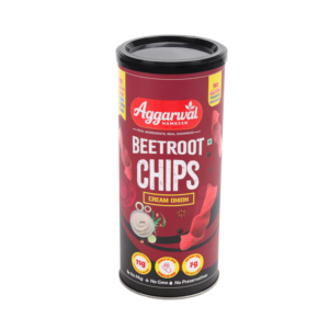 Chips de betterave Aggarwal Namkeen saveur crème d'oignon, sans gluten, collation végétale - Product Image 2