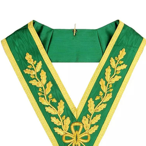 Collier de régalia de Grand Prêtre du 18e Degré Maçonnique Rose Croix, brodé de haute qualité, à coudre, en velours rouge - Product Image 4