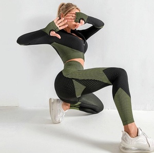 Leggings de yoga taille haute avec découpes, short en Spandex/Nylon, extensible dans quatre directions, séchage rapide, taille élastique, pour femme, entraînement - Product Image 2