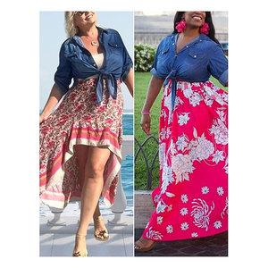 Haut court en jean moderne à manches 3/4 pour femme, chemise à nouer, cardigan élégant, décontracté, léger, tendance, chic, mode estivale - Product Image 3