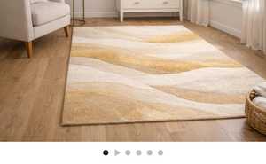 Tapis moderne fait main en laine tuftée à la main, design abstrait et géométrique, lavable, forme rectangulaire, épaisseur 1,5 pouce, pour salon - Product Image 2