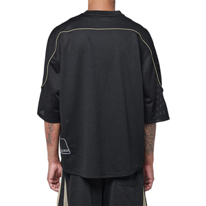 Jersey Deportivo Personalizado de Malla Básica, Estilo Urbano, Cuello en V, para Hombre, Transpirable, de Poliéster, para Gimnasio, Fabricante OEM - Product Image 4