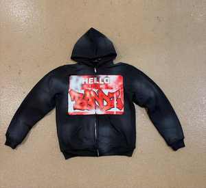 Sweat-shirt à capuche pour homme en coton épais, imprimé, design de créateur, coupe oversize, avec logo, 100% coton respirant, ensemble de survêtement avec pantalon à capuche - Product Image 2