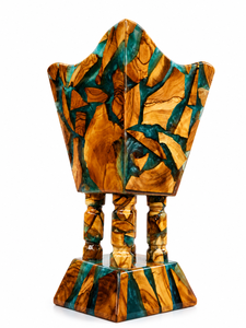 Quemador de Incienso Artesanal de Madera y Resina, Porta Bakhoor Aromático, Cuenco Decorativo para Incienso, para Uso en el Hogar, Hotel, Ramadán, Eid, MUbkhar - Product Image 3