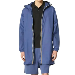 Impermeable al 100% para Hombre y Mujer, Traje de Lluvia de Poliéster con Capucha Reflectante para Viajes, Color Negro - Product Image 3
