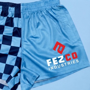 Custom rugby footy <b>shorts</b> Anti-bacterial sports <b>shorts</b> Digital printed <b>polyester</b> <b>shorts</b> Elastic waist men's <b>shorts</b> - Product Image 5