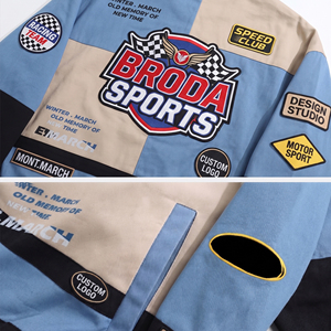 Veste de course unisexe en coton respirant, style NASCAR, entièrement brodée, poids lourd, personnalisable OEM, vente en gros premium - Product Image 3