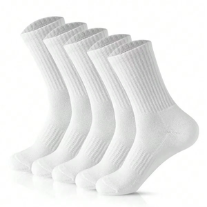 Practical Everyday <b>Men's</b> Autumn Crew <b>Socks</b> Soft Touch Knit Material Breathable Comfortable Dress Bottom Logo - Product Image 6