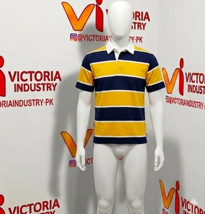 Chemises polo à manches courtes pour hommes, chemises de rugby à col rayé décontractées pour hommes, chemises polo de golf en coton piqué doux et respirant pour hommes - Product Image 4