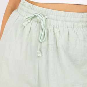 Servicios OEM, Precio Razonable, Pantalones Cortos Transpirables 100% Algodón para Mujer, Diseño Personalizado, Ropa Urbana Hecha en Pakistán - Product Image 4