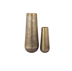 Ensemble de vases de sol en laiton martelé de luxe, vases décoratifs modernes en or hauts pour le salon, l'hôtel, la décoration de mariage - Product Image 1