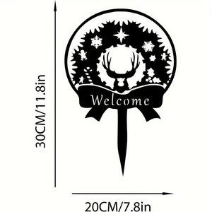 CIFbuy Insegna Natalizia Vintage da Esterno, Decorazione Festiva per Giardino, Patio, Prato, TikTok per Servizio di Ritiro Temu - Product Image 6