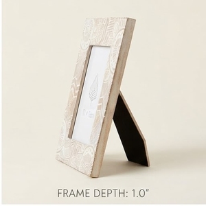 Cadre photo en bois orné, écologique, léger, vertical, rectangulaire, avec motif en relief, fait main, impression couleur intégrale, pour présentation sur table - Product Image 2