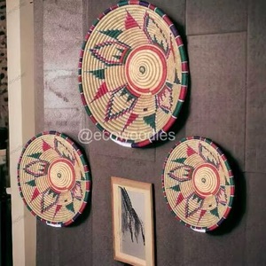 Tapiz Bohemio Tejido a Mano ECOWOODIES, Patrón Geométrico Abstracto, Decoración Circular para Pared, Sala de Estar, Navidad - Product Image 3