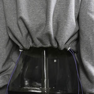 New Arrivals Streetwear Hooded Sweatshirt Cotton Fleece with Custom Logo Women Blank Hoodies <b>Strings</b> - Product Image 4