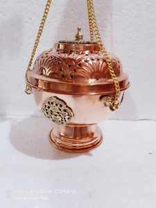 สินค้ามาใหม่ ของขวัญงานฝีมืออัสตัมังกัล  กระถางทองแดงแกะสลักลายมงคล แข็งแรงทนทาน สำหรับใส่ผงกำยาน ใช้กับไม้จันทน์หอม - Product Image 6