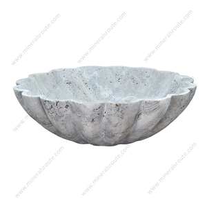Bol classique en onyx naturel de haute qualité 100% naturel, nouveau design, décoration de luxe pour la maison, bol design en pierre naturelle de travertin - Product Image 6