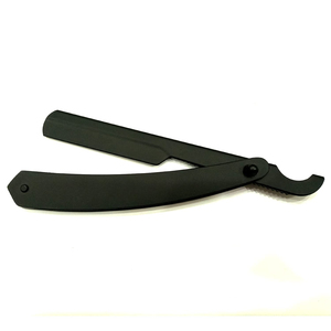 Navaja de barbero de acero inoxidable con mango de plástico, afeitadora profesional de filo recto para rostro - Product Image 4