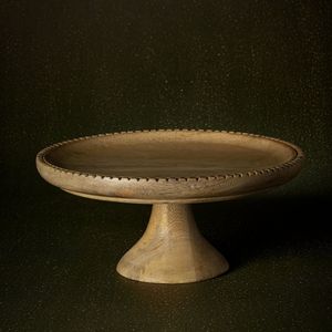 Minimalist Handmade Eco-Friendly Round Wood Serving Stand Dishwasher <b>Safe</b> - Product Image 4