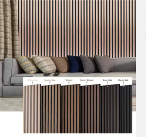 Polyester Fiber Solid Wood MDF Acoustic Panels Waterproof Soundproof Eco-Friendly Modern for Hotels Apartments Bathrooms - Product Image 1
