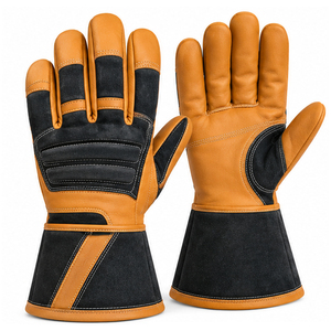 Guantes Canadienses de Cuero Vacuno para Venta al por Mayor, con Etiqueta Privada, Personalización de Marca, Servicio OEM ODM, Diseño de Puño Extendido - Product Image 1