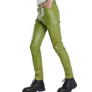 Pantalon en cuir haut de gamme pour homme, léger, respirant, écologique, design tendance, doux, durable, coupe confortable, parfait pour - Product Image 2