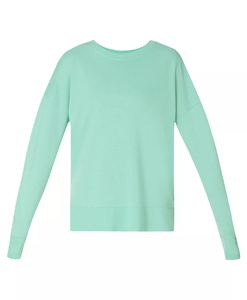Sudadera de Forro Polar Orgánico para Mujer, Cuello Redondo, Sudaderas Personalizadas de Algodón Puro, Sudadera Informal para Mujer - Product Image 3