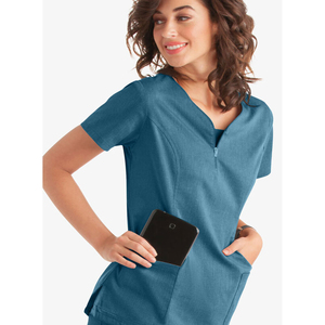 Uniforme de Hospital para Mujer, Cuello en V, Manga Corta, Ropa de Trabajo para Quirófano, Doctora, Enfermera, Ropa Médica - Product Image 5