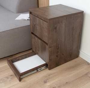 Table de chevet style tendance pour adultes et enfants, petite armoire de chevet, commode grise avec tiroirs pour chambre à coucher - Product Image 6