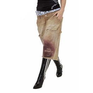 กางเกงยีนส์ขาสั้นผ้ายีนส์วินเทจสำหรับผู้หญิงกางเกงยีนส์ขาดขนาดพิเศษสำหรับผู้หญิง - Product Image 3