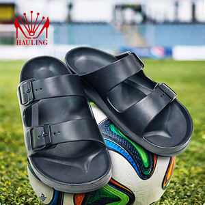 Chanclas de EVA con suela gruesa y base plana, con concepto deportivo, para la venta al por mayor de sandalias. - Product Image 1