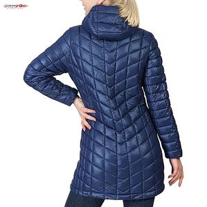 Vêtement d'hiver long matelassé léger et imperméable pour femmes, manteau long matelassé pour femmes, vente en gros - Product Image 3