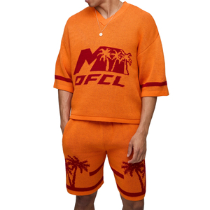 เสื้อยืดและกางเกงขาสั้นผู้ชาย 2 ชิ้น คอลเลคชั่นฤดูใบไม้ร่วง ปี 2026 ทรงหลวม แฟชั่นทันสมัย สไตล์ลำลอง ผลิตจากใยไผ่ ลายเสือดาว ล้างสีแบบแอซิดวอช ชุดเซ็ตพร้อมใส่ - Product Image 3