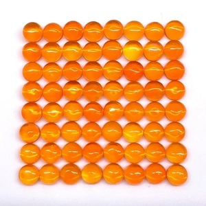 Opale orange naturelle, cabochon rond de 3 mm, pierres précieuses en vrac, prix de gros, lot en vrac pour la création de bijoux, pierre semi-précieuse - Product Image 6