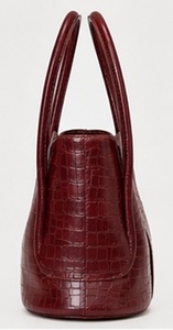 Sac fourre-tout d'épaule de luxe en cuir véritable bordeaux brodé, prêt pour l'hiver, le printemps et toute l'été, idéal pour la plage, pour femmes, vente en gros OEM ODM - Product Image 4