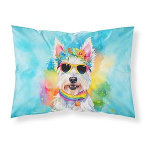 Westie Hippie Dawg Standard décoratif oeuvre taie d'oreiller léger et Super doux facile d'entretien housses de coussin - Product Image 1