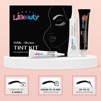 Kit de teinture hybride professionnel pour sourcils et cils, teinture imperméable pour sourcils et cils, marque privée, kit de teinture pour sourcils noir/brun