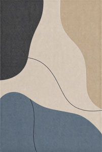 Alfombra Moderna Abstracta de Lana Tufted a Mano, Rectangular, Antideslizante, para Sala de Estar, Diseño Minimalista, con Base de Algodón de Pelo Corto - Product Image 6