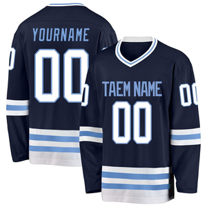 Camiseta de hockey sobre hielo personalizada barata – Impresión de nombre y número personalizados 280g - Product Image 1
