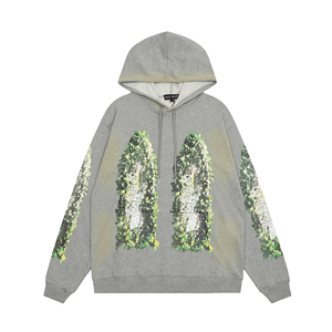 Custom Logo Oversized French Terry Hoodie Men Heavyweight 100% Cotton Dip Dye Acid Wash Vintage Y2K Gradient <b>Spray</b> Pocket - Product Image 3