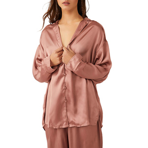 Pijama de Seda Personalizado de Lujo, Dos Piezas, 100% Seda de Morera Pura, Conjunto de Pijama de Seda para Mujer - Product Image 5