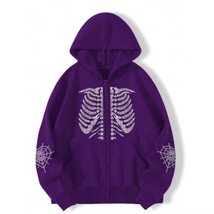 Sweats à capuche à manches longues avec strass, créez vos propres sweats à capuche avec strass, sweats à capuche thermiques unis pour hommes, sweats à capuche avec strass à prix abordable - Product Image 1