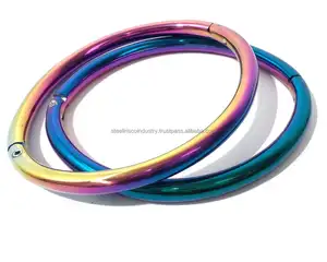 Manufacturer And Wholesales Supplier Elliptical Rainbow Locking Eternity Collar Bracelet Anklet Bdsm Locking Collar
