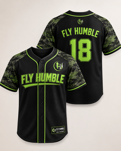 Maillot de baseball Fly Humble avec impression du nom de l'équipe, manches longues, anti-transpiration, antibactérien, unisexe, vêtements de sport pour adultes, 100% polyester - Product Image 4